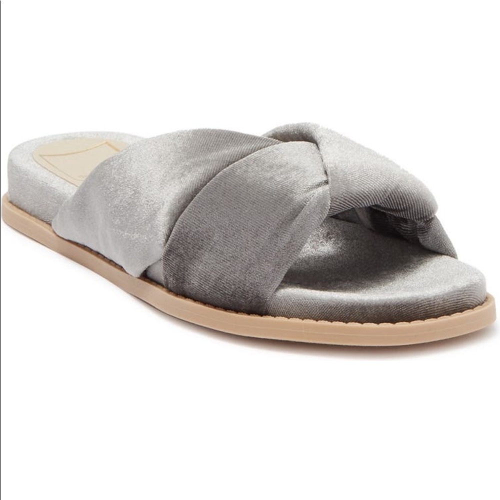 NWT Dolce Vita Golda Knotted Velvet Slipper (Seamoss).Be Summer ready with this. - Picture 1 of 9
